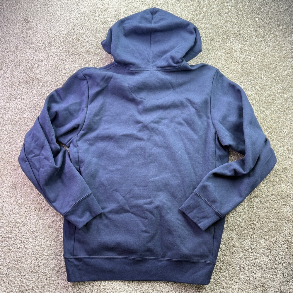 Patagonia Hoodie Sweatshirt 73' Skyline Uprisal Mens M Womens L Navy Blue NEW - Picture 8 of 8